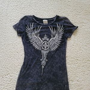 🌵Vocal The Buckle Rhinestoe Angel Wing Blouse S🌵